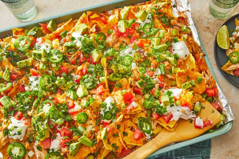 Cheesy Loaded Nacho Tray Bake