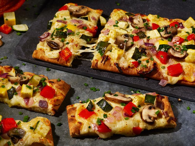 Flatbread Pizzas With Grilled Vegetables