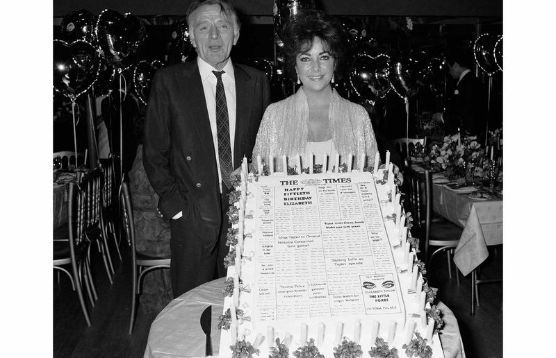 Elizabeth Taylor's Front Page Cake, 1982