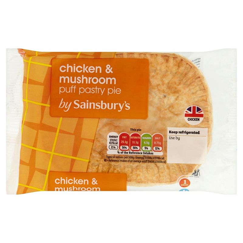 Sainsbury's Chicken And Mushroom Deep Fill Pie