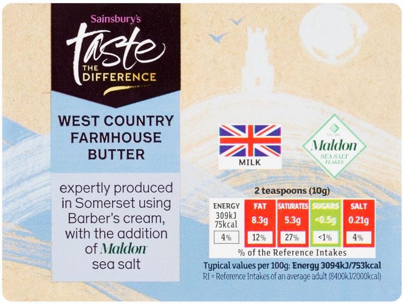 Sainsbury's Taste The Difference Farmhouse Butter