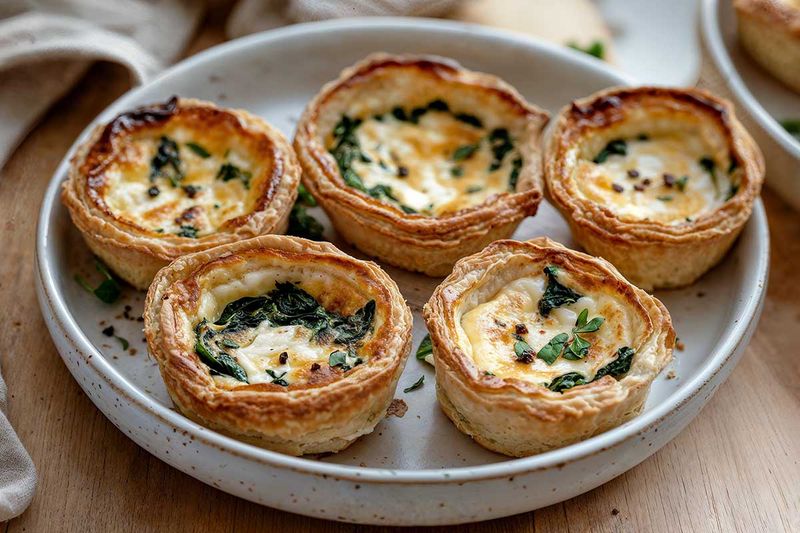 Mini Quiche With Spinach And Feta