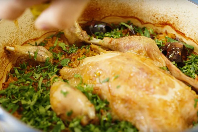 One-Pot Chicken With Orzo, Porcini And Cinnamon