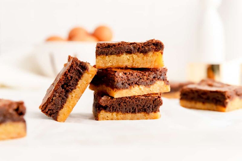 Chocolate Brownie Blondie Swirl Squares