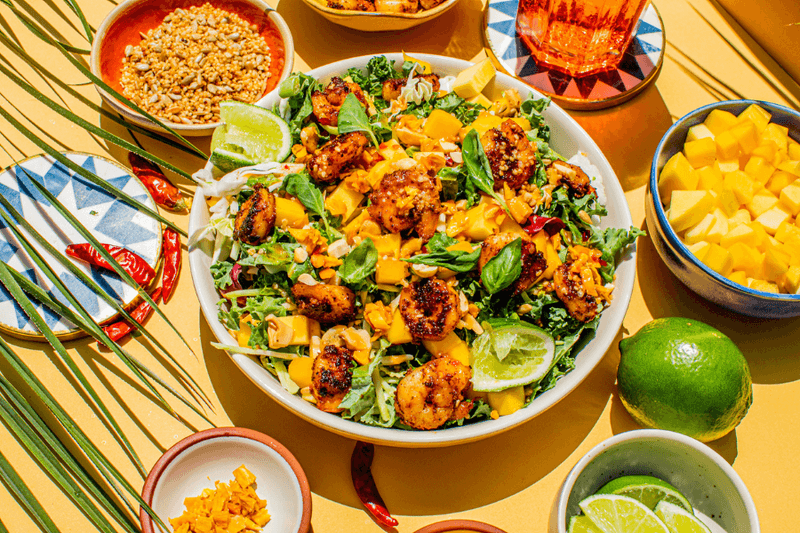 Prawn And Mango Rice Bowl