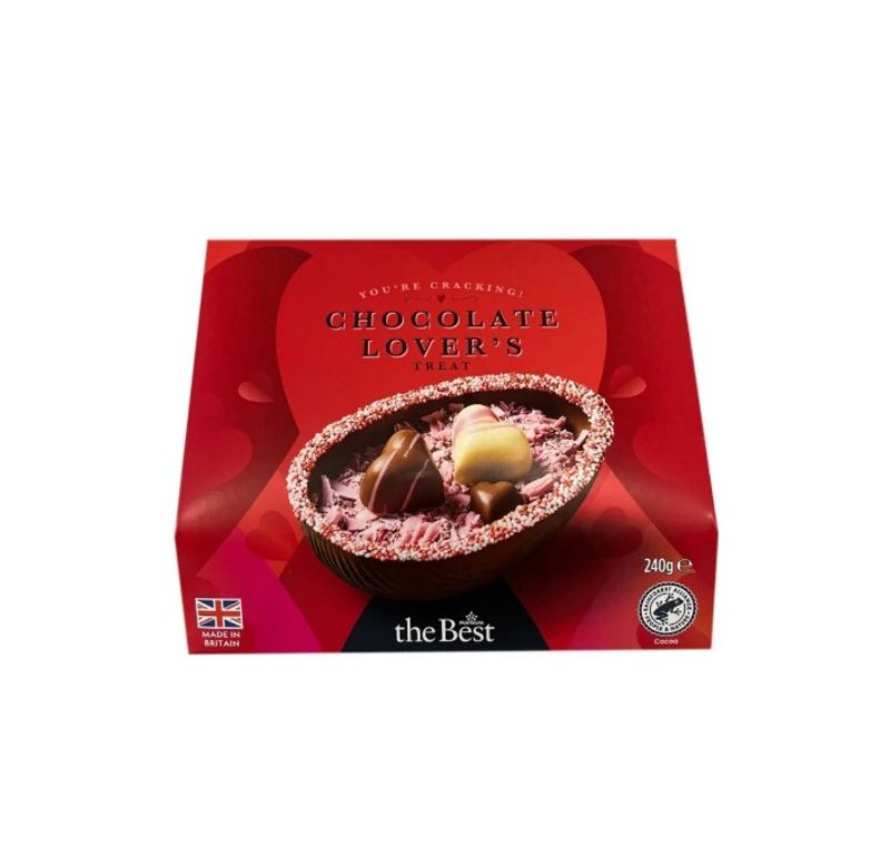 Morrisons The Best Valentines Loaded Milk Chocolate Half Egg