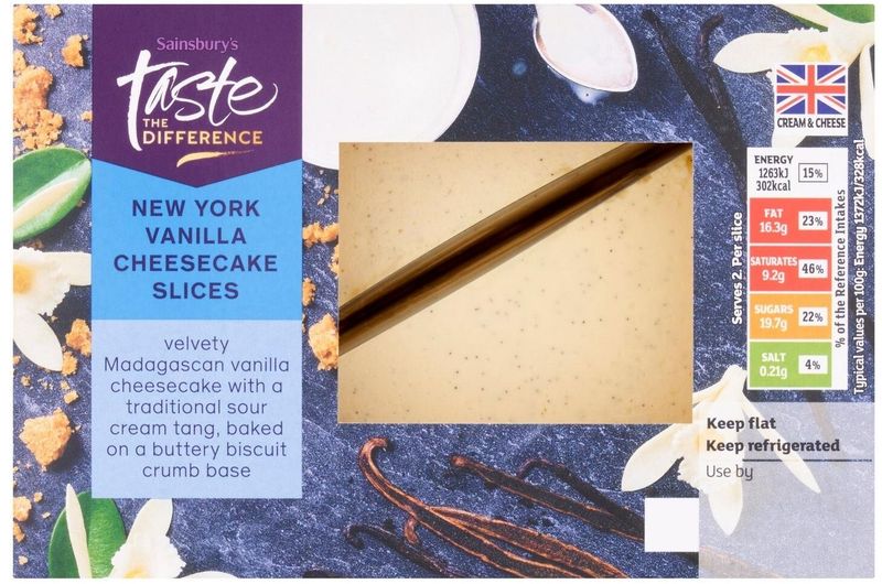 Sainsbury's Taste The Difference New York Vanilla Cheesecake Slices