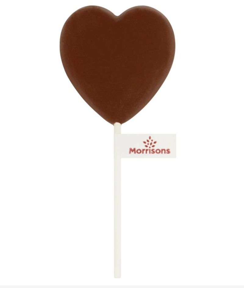 Morrisons Valentine Heart Chocolate Lollipop