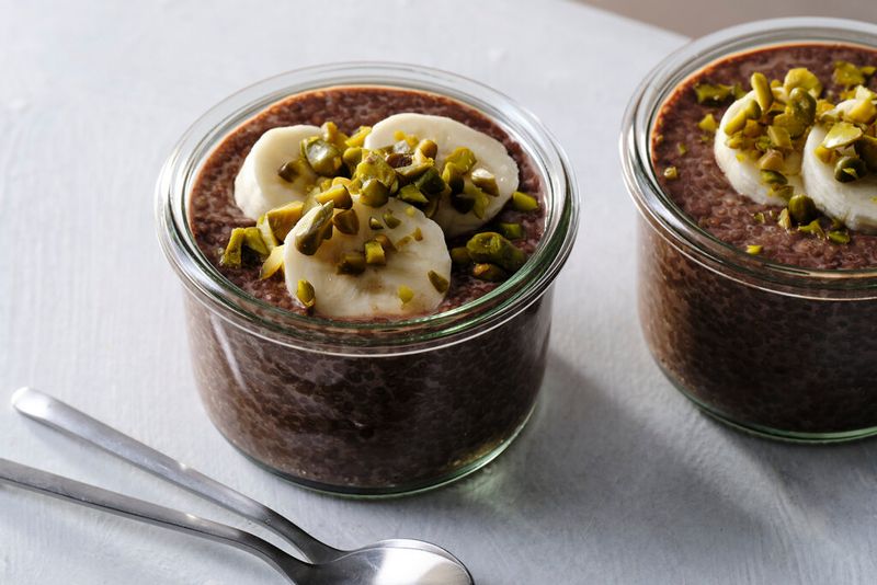 Chia Pudding With Cocoa Powder