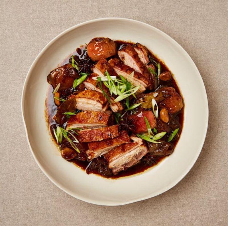 Roast Pork Belly With Apple, Soy And Ginger