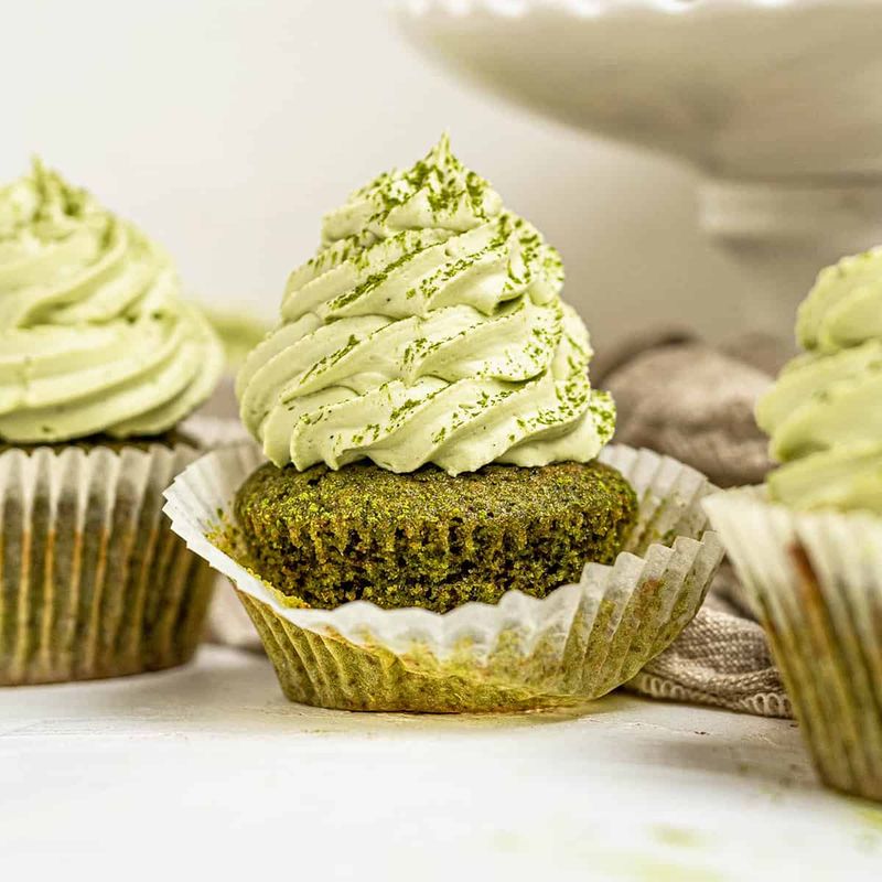 Matcha Vanilla Cupcakes