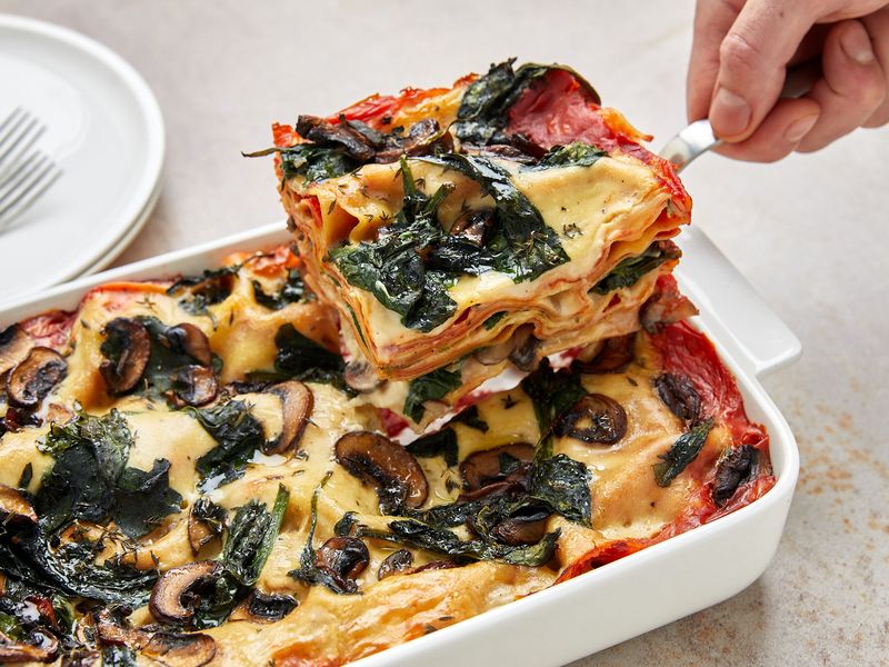Mushroom And Spinach Lasagne