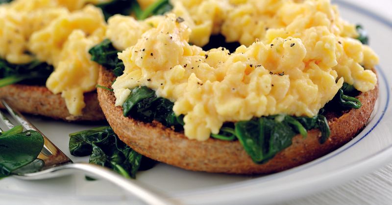 Scrambled Egg And Spinach