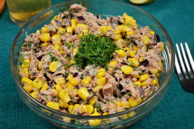 Dry Tuna And Sweetcorn Salad