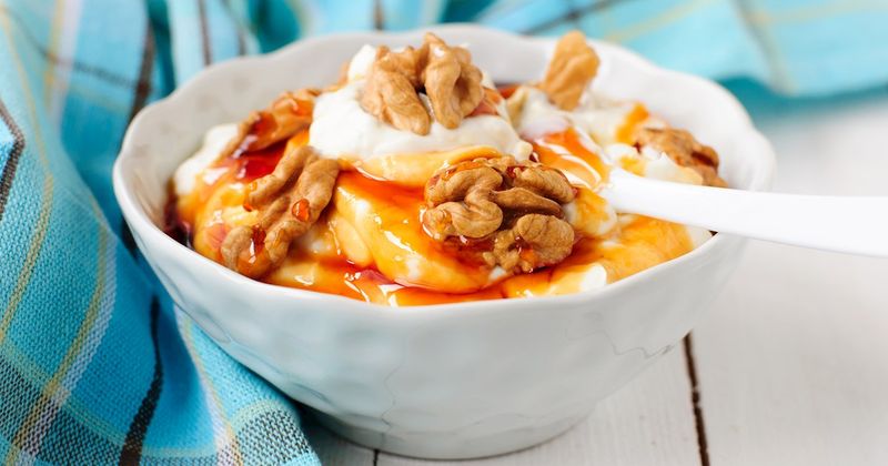 Greek Yoghurt With Nuts And Honey