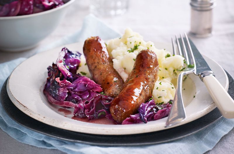 Sausage, Cabbage, And Mash