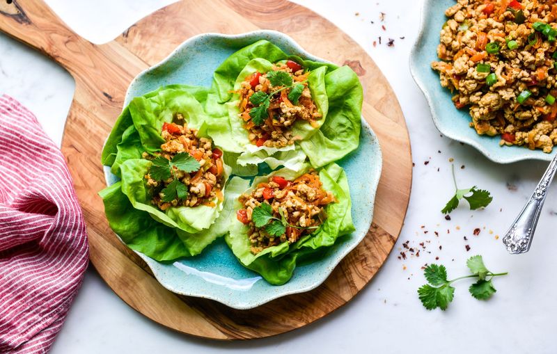 Turkey Lettuce Wraps With Fresh Vegetables