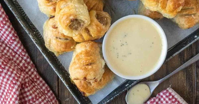 Honey And Mustard Sausage Rolls
