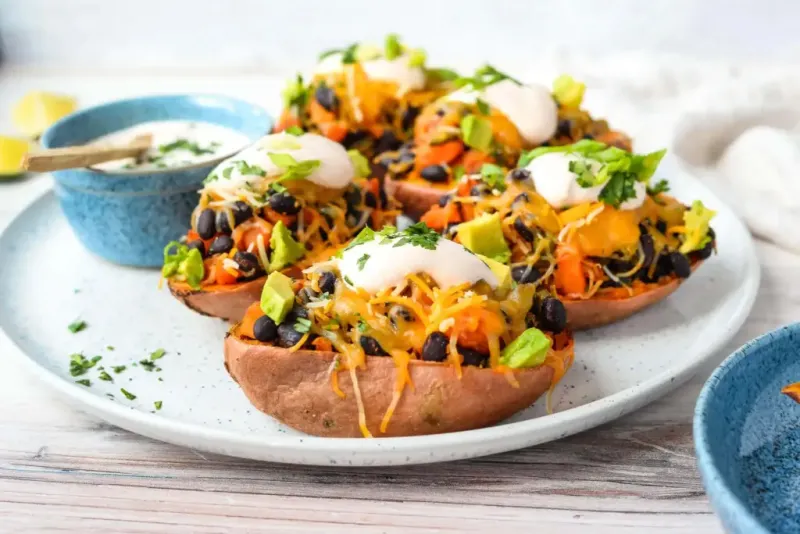 Loaded Sweet Potato Skins
