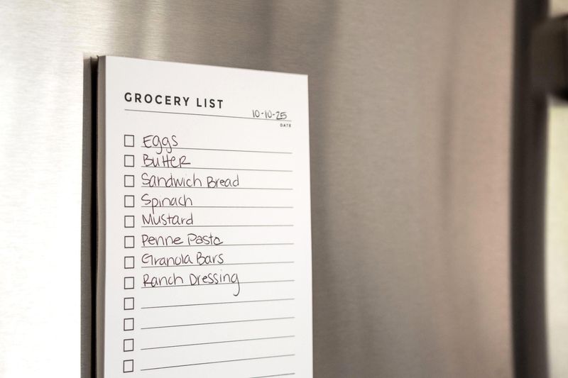 Shopping With A Written List To Avoid Waste