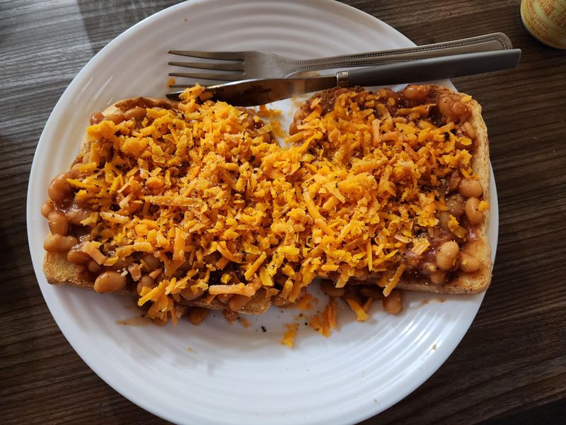 Beans On Toast With Melted Cheese