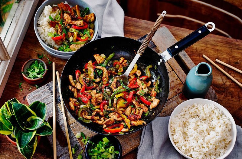 Turkey And Vegetable Stir Fry With Ginger And Garlic