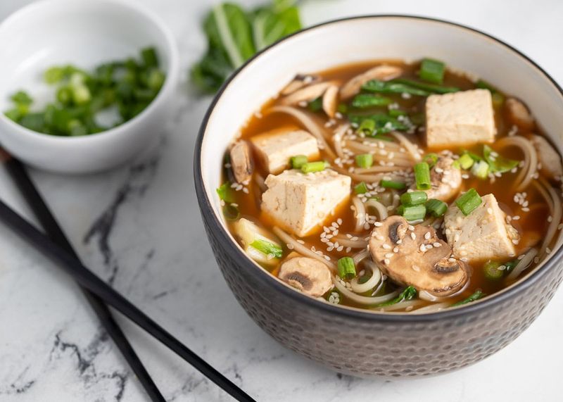 Vegetable And Miso Noodle Soup