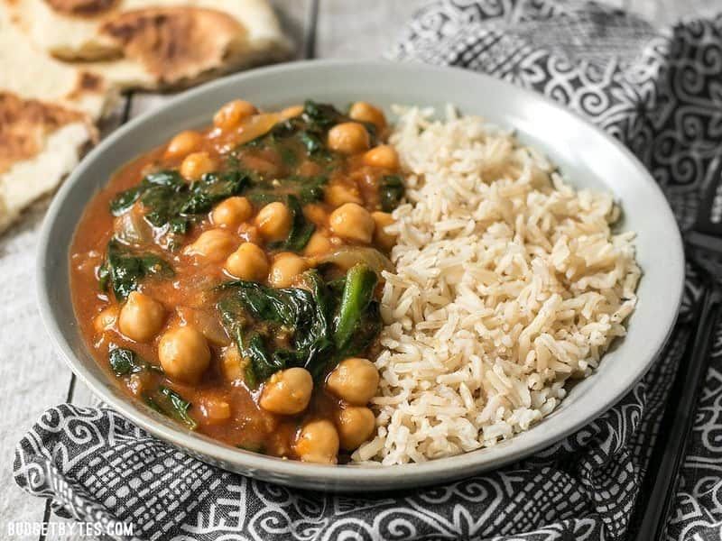 Chickpea And Spinach Curry