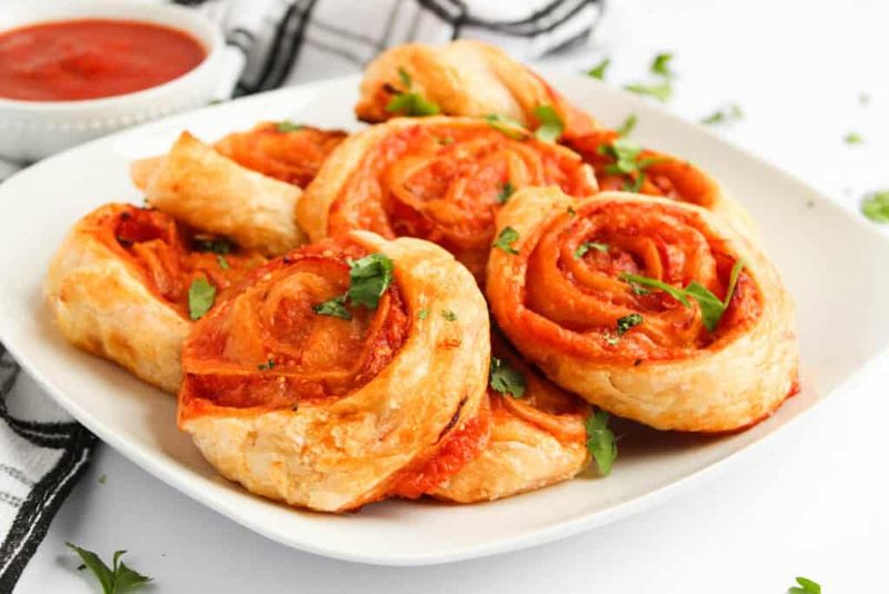 Cheese And Tomato Pinwheels