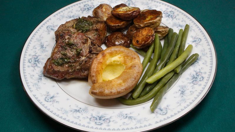 With Lamb And Mint Sauce