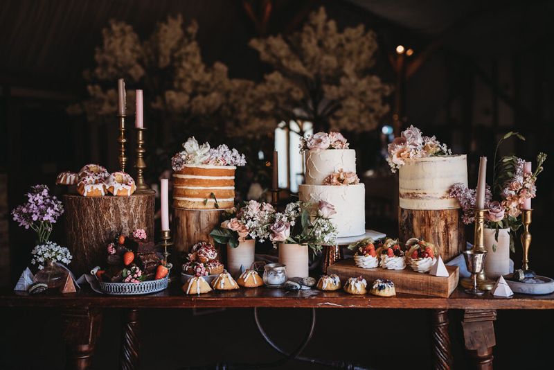 Elegant Dessert Trio Or Wedding Cake