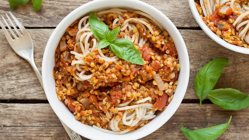 Tomato And Lentil Pasta