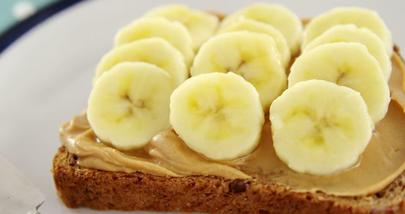 Peanut Butter And Banana On Wholemeal Toast
