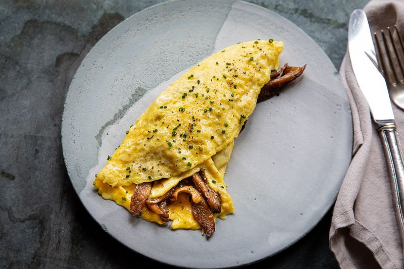 Mushroom And Cheese Omelette