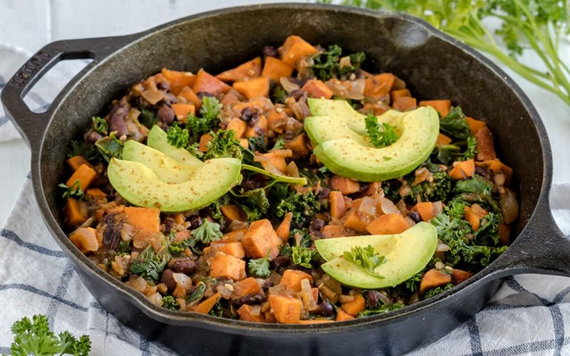 Lentil And Sweet Potato Breakfast Hash