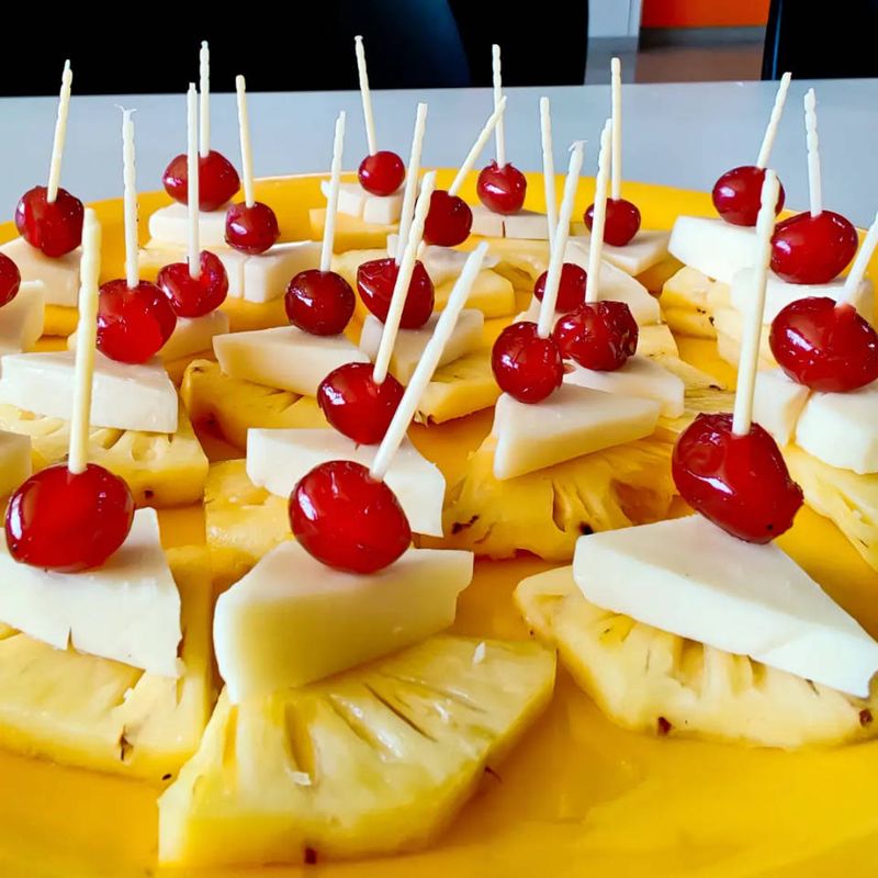 Cheese And Pineapple On Sticks