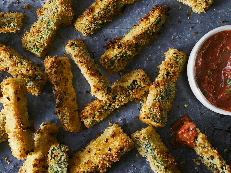 Crispy Parmesan Courgette Fries