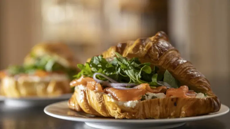 Smoked Salmon And Cream Cheese Croissant