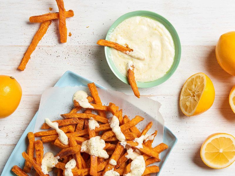 Sweet Potato Fries With Garlic Aioli