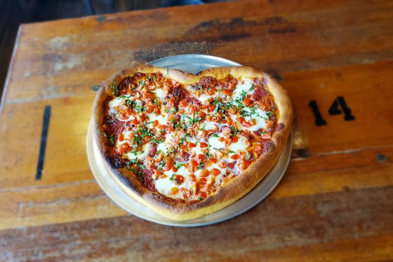 Heart-Shaped Pizza In Italy