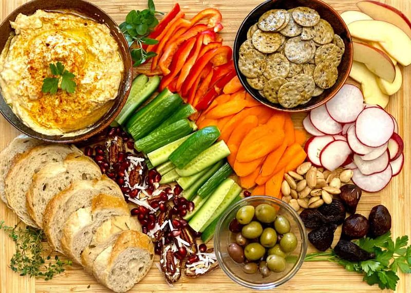 Mediterranean Hummus And Veg Platter