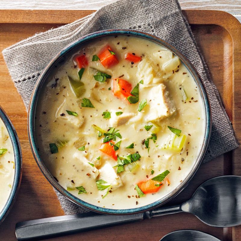 Making Creamy Soups Such As Corn Or Vegetable Soup