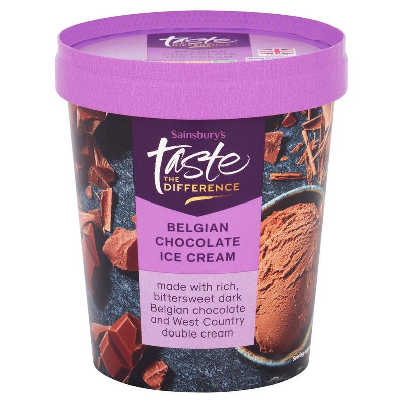 Sainsbury's Taste The Difference Belgian Chocolate Ice Cream