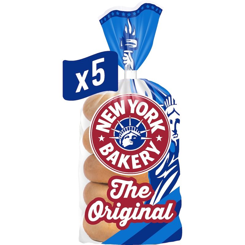 New York Bakery Co. Original Plain Bagels