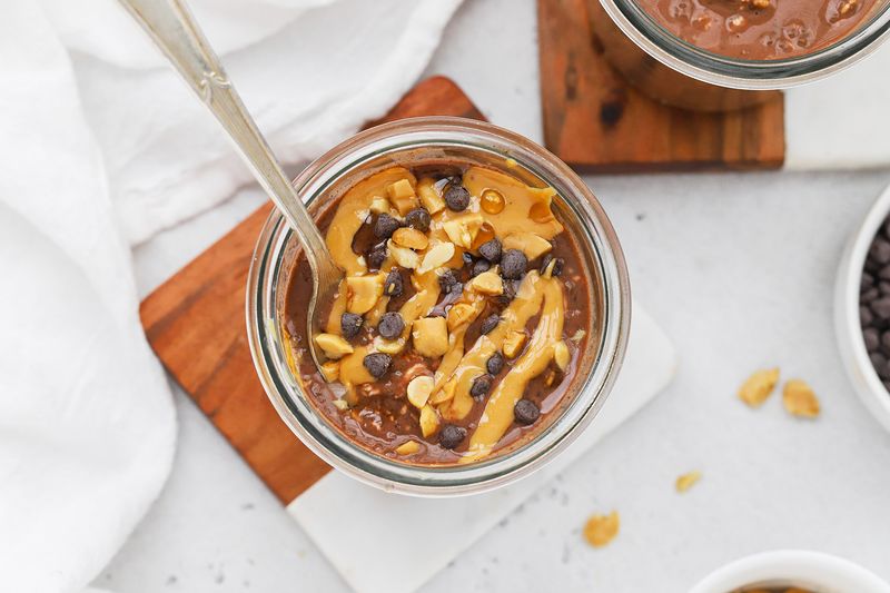 Peanut Butter And Chia Seed Overnight Oats