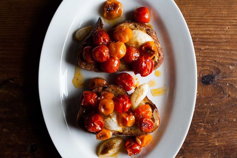 Roasted Tomatoes On Toast
