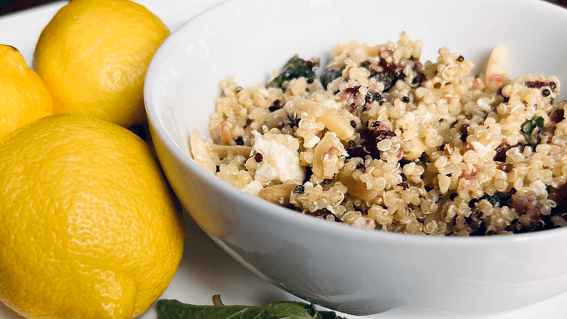 Quinoa Salad With Roasted Peppers And Lemon Dressing