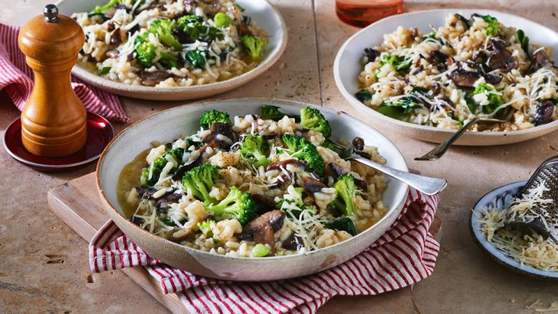 Mushroom And Spinach Risotto