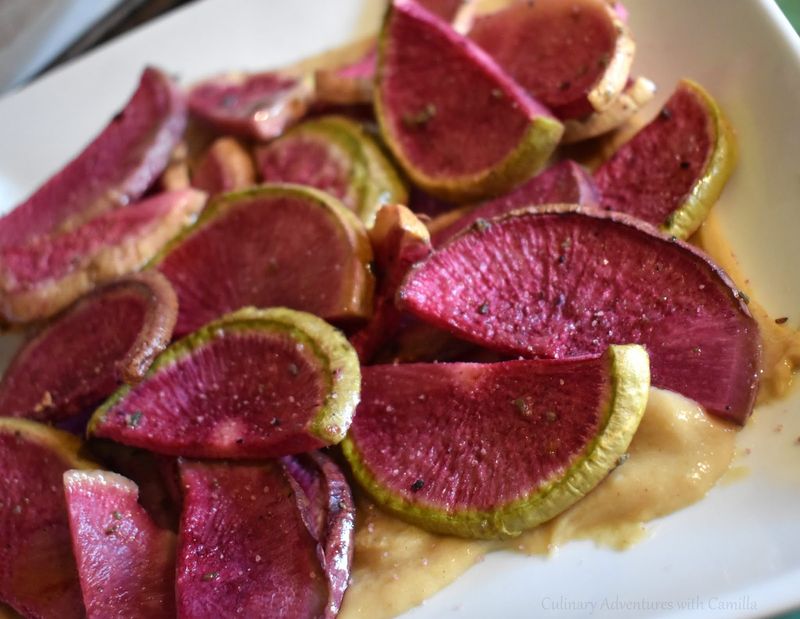 Watermelon Radish – Lightly Grilled