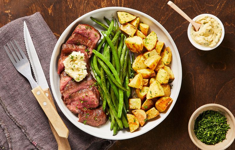 Steak With Green Beans And New Potatoes